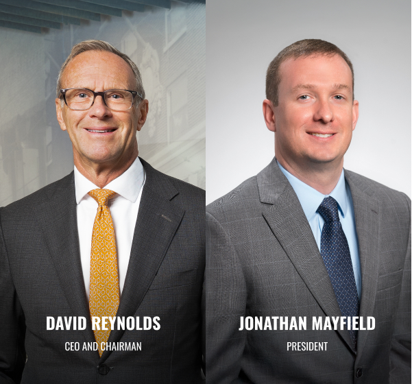 Photos of David Reynolds, CEO and Chairman and Jonathan Mayfield, President